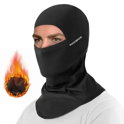ROCKBROS Cold Weather Balaclava Ski Mask for Men Windproof Thermal Winter Scarf Mask Women Neck Warmer Hood for Cycling 