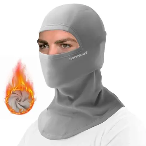 ROCKBROS Cold Weather Balaclava Ski Mask for Men Windproof Thermal Winter Scarf Mask Women Neck Warmer Hood for Cycling - ROCKBROS