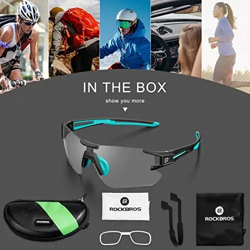 ROCKBROS Velosiped Quyoshdan saqlaydigan ko'zoynaklar Erkaklar Ayollar Sport Ko'zoynaklari UV himoyasi - 5