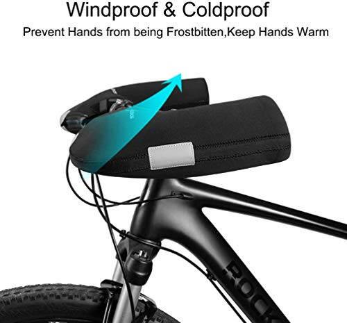 ROCKBROS Velosiped Rul G'ildirak Qo'lqoplari Velosiped Pogies Qishki Termal Qoplama Velosiped Qo'l Isitgichi Shamol O'tkazmaydigan Sovuq Havoda Qo'lqoplar MTB Tog' Velosipedi Motor uchun - 3