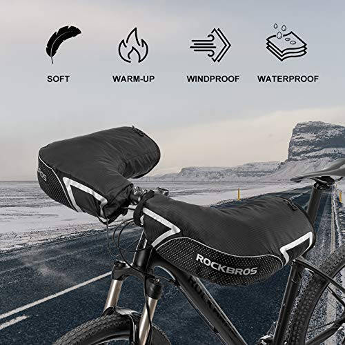 ROCKBROS Velosiped Rul Qo'lqoplari Qish Aşırı Sovuq Havo Tog'li Kommutator MTB Semiz Velosiped Rul Qopqoqlari Velosipedchi Pogies Qo'lqop - 3