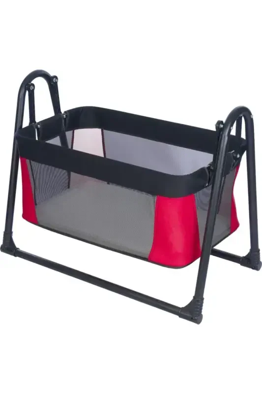 Rocker Luxury Rocker Portable Installation Basket Cradle Hammock Cradle Red 30 cm. Metal 45 cm. Warranty-RED - 2