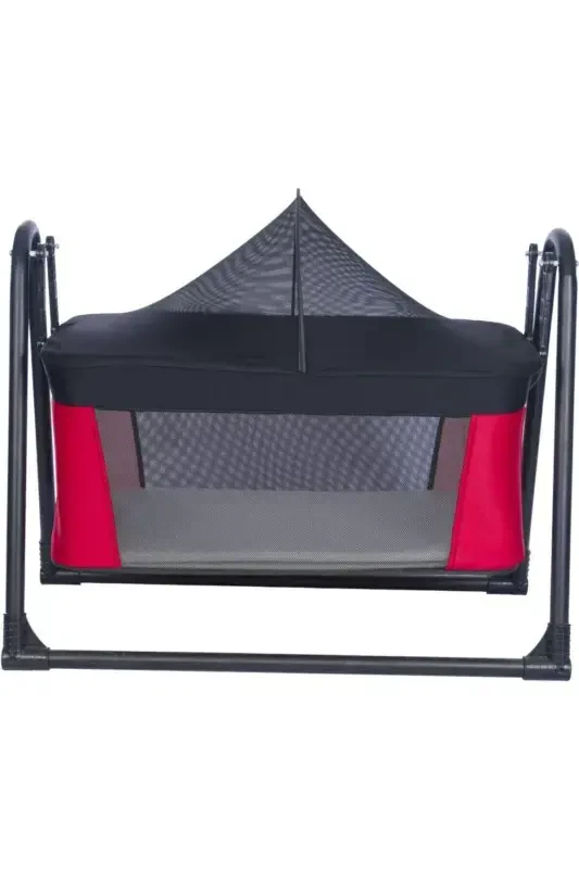 Rocker Luxury Rocker Portable Installation Basket Cradle Hammock Cradle Red 30 cm. Metal 45 cm. Warranty-RED - 3
