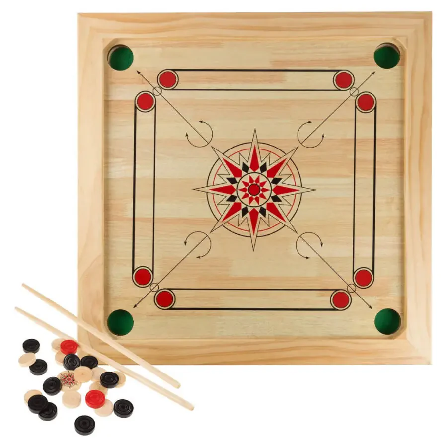 Rockin’ Rollers Carrom Board Game with Coins and Strikers - 26