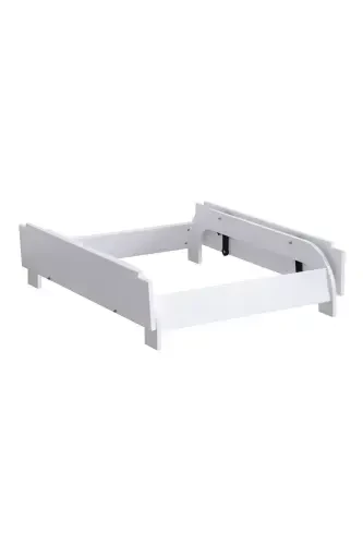 Rocking MDF Cradle, Bella Convertible Crib 90x120 1 Piece Comfort Mattress-White - 7