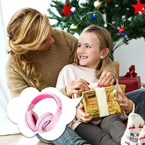 rockpapa Comfort+ Kids Headphones with Microphone, Boys Girls Student Over-Ear Headphones Wired Foldable for School Classroom Laptop PC Computer Tablet Pink - 6