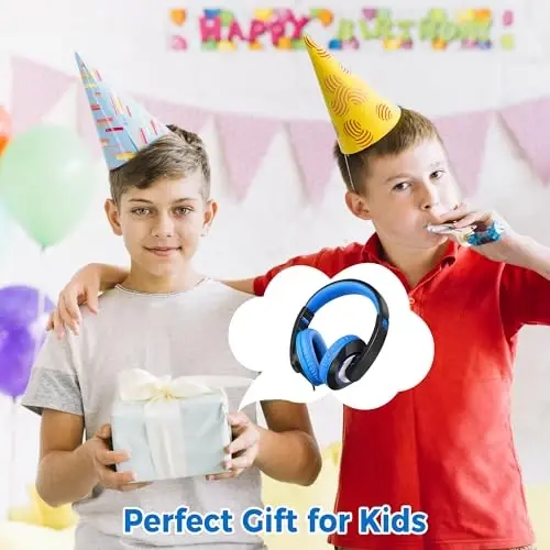 rockpapa Comfort+ Kids Headphones with Microphone, Boys Girls Student Over-Ear Headphones Wired for School Classroom Laptop PC Computer Tablet Black Blue - 6
