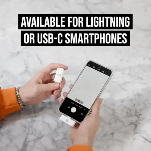 RØDE Wireless Micro - Compact Wireless Microphone, Two Mics with Charge Case for Smartphone Content Creation - Lightning, White - 3