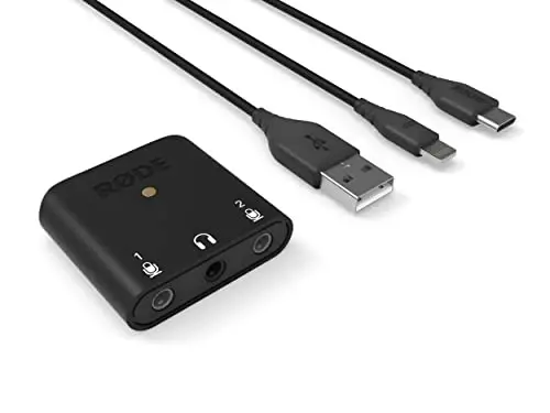 Rode SmartLav+ Lavalier Microphone for Smartphones,Black and Rode AI-Micro USB Audio Interface,Black - 4