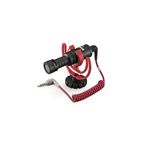 Rode VideoMicro Vlogger Kit for Mobile Phones (3.5mm connection) and SC4 3.5mm TRS to TRRS Microphone Cable Adaptor Bundle, Black - 3