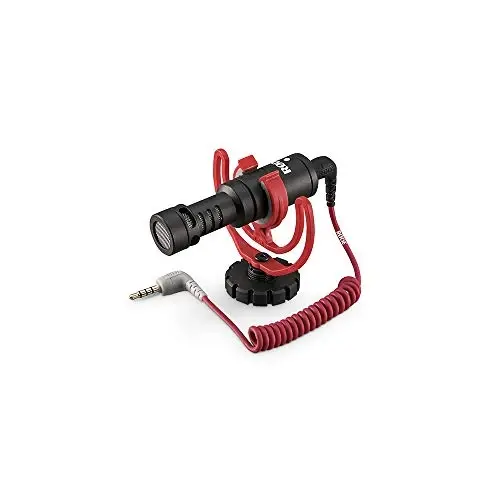 Rode VideoMicro Vlogger Kit for Mobile Phones (3.5mm connection) and SC4 3.5mm TRS to TRRS Microphone Cable Adaptor Bundle, Black - 3