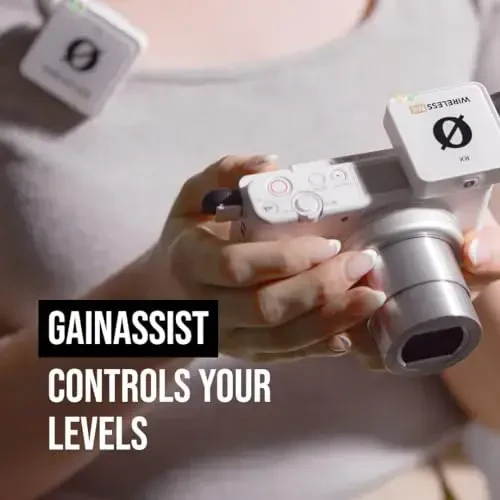 RØDE Wireless ME Dual Set Ultra-Compact Wireless Microphone System with Built-in Microphones, GainAssist Technology and 100m Range for Filmmaking, Interviews and Content Creation (White) - 5