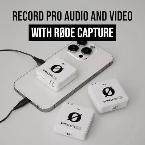 RØDE Wireless ME Dual Set Oʻrnatilgan mikrofonlar, GainAssist texnologiyasi va 100 m masofaga ega ultra ixcham simsiz mikrofon tizimi. Film suratga olish, intervyu va kontent yaratish uchun (Oq) - 6