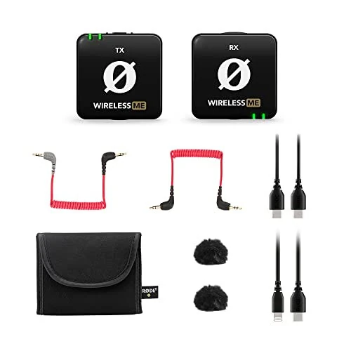 RØDE Wireless ME Ultra-compact Wireless Microphone System with Built-in Microphones, GainAssist Technology and 100m Range for Filmmaking, Interviews and Content Creation, Wireless ME - Rode (1)