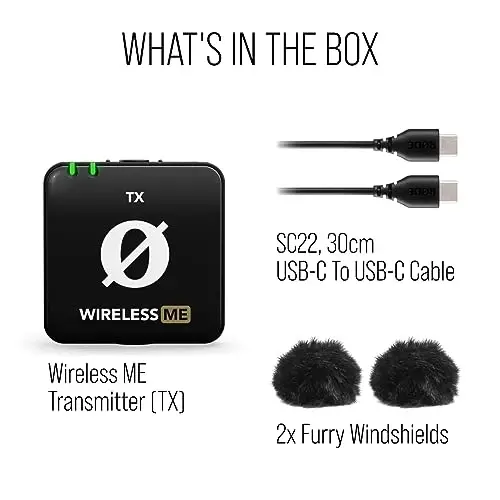 RØDE Wireless ME TX Ultra-compact Wireless Transmitter with Built-in Microphone, On-board Recording and up to 200m Range for Filmmaking, Interviews and Content Creation (Transmitter Only) - 5