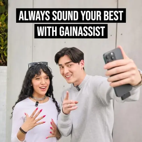 RØDE Wireless Micro - Akıllı Telefonlar uchun ikkita Mikrofon va Zaryad Qutisi bor Kichik Haqmda Simsiz Mikrofon - Lightning, Qora - 3