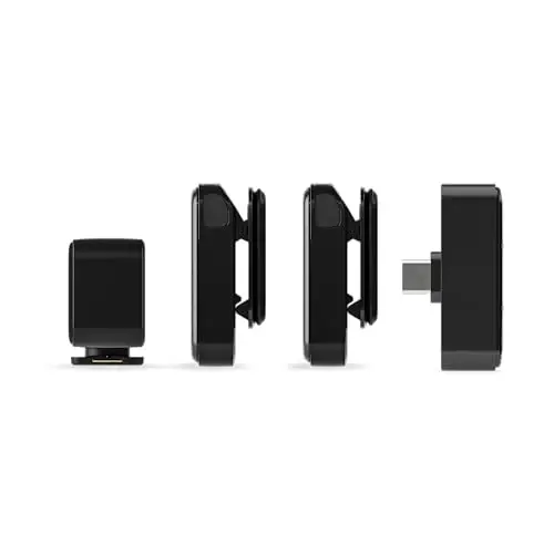 RØDE Wireless Micro - Compact Wireless Microphone Camera Kit, Two Mics with Camera Receiver, Smartphone Receiver, and Charge Case for Content Creation - USB-C, Black - 2