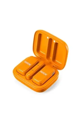 RØDE Wireless Micro - Compact Wireless Microphone, Two Mics with Charge Case for Smartphone Content Creation - USB-C, Orange 