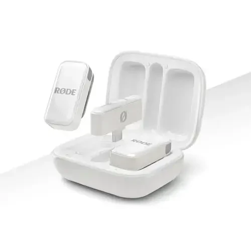 RØDE Wireless Micro - Compact Wireless Microphone, Two Mics with Charge Case for Smartphone Content Creation - USB-C, White - 3