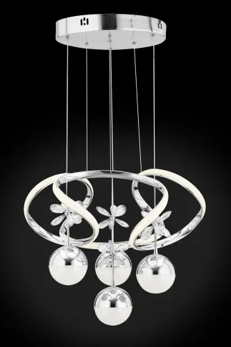 Rodin 3 Renk Gümüş Sarkıt Led Modern Ledli Avize-Lacivert - 4