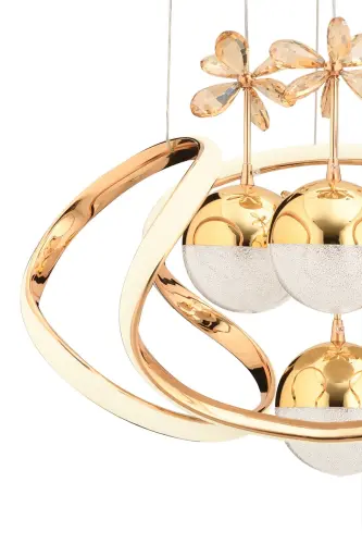 Rodin Kumandalı Gold Sarkıt 3 Renk Led Modern Ledli Avize-Gold2 - 5