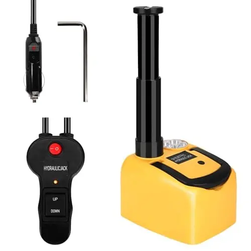 ROGTZ Electric Hydraulic Car Jack Kit 5 Ton 12V Ultra-Portable Auto Car Lift with 17.7 Inch Range for SUV Sedan Truck Repair Floor Jack for Tire Change with LED Lightweight for Easy Storage - 1