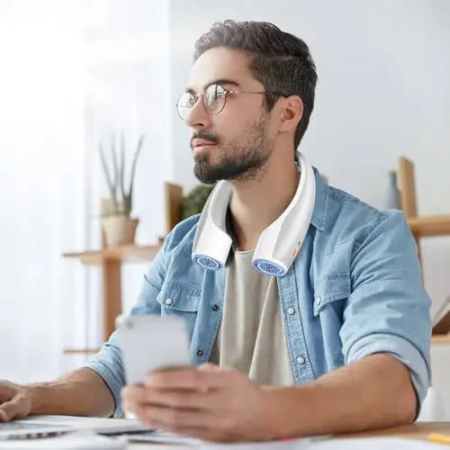 Rohent Ko'chma Boyin Ventilyatori Shaxsiy: Yuqori Tezlik 4 Tezlikli Qayta Zaryadlanadigan Ventilyator Sovutish Havo Oqimi - Uzoq Batareya Muddati Engil Kiyiladigan Ventilyator Ayollar Erkaklar Uchun - Kulrang - 6