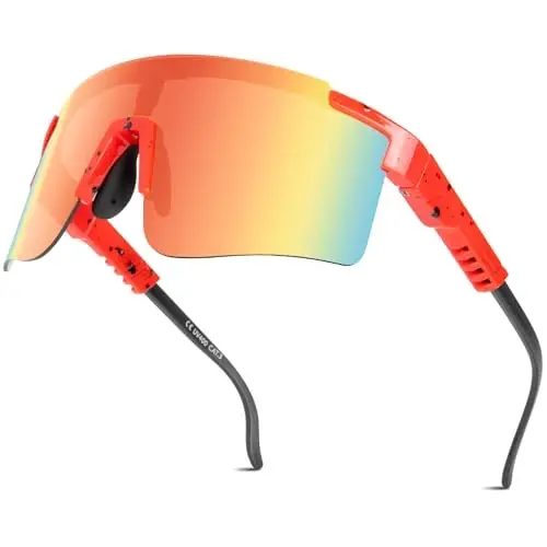ROIBEAO Professional Cycling Glasses for Men Women, Sports Sunglasses UV Protection for Baseball Cycling Running Driving Glof 