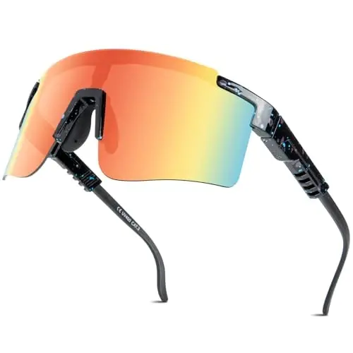 ROIBEAO Professional Cycling Glasses for Men Women, Sports Sunglasses UV Protection for Baseball Cycling Running Driving Glof 