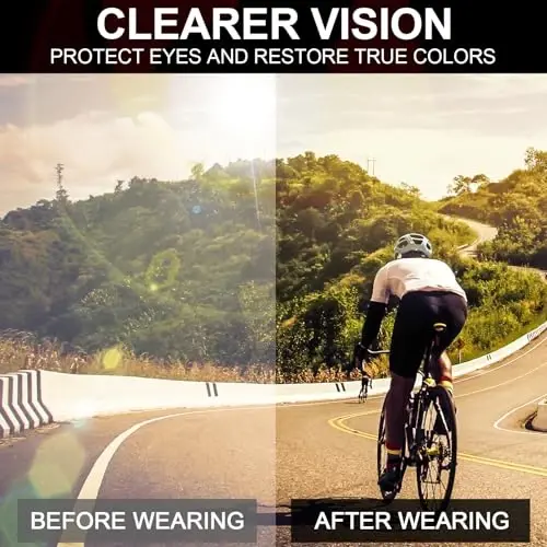 ROIBEAO Professional Cycling Glasses for Men Women, Sports Sunglasses UV Protection for Baseball Cycling Running Driving Golf - 4