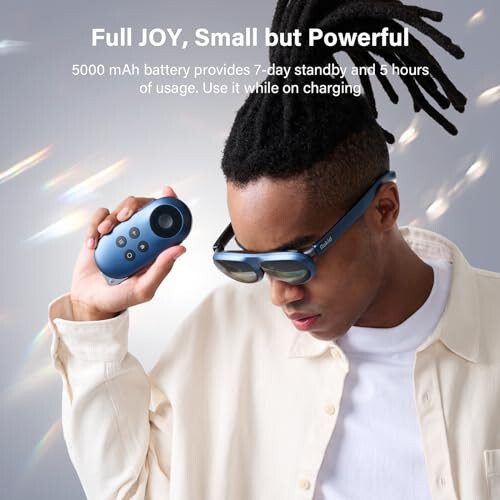 Rokid AR Joy Pack AR Glasses, Smart Glasses Max with Station, 360° Micro-OLED Display, Google Play, Media Streaming, HDCP Support & Cloud Gaming, Console, Android, iOS, Windows Compatible - 6