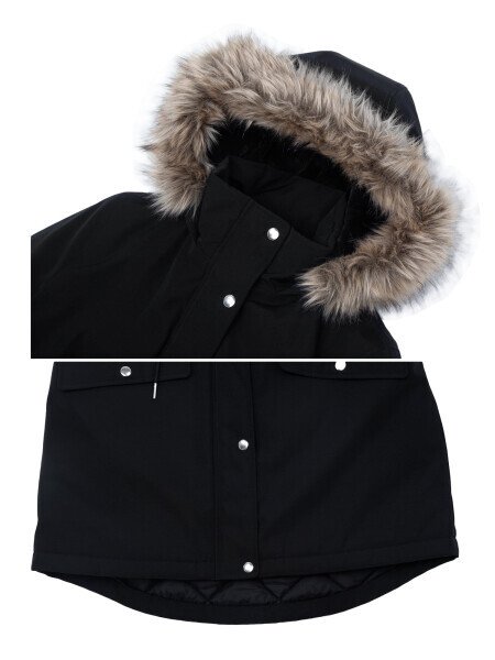 Rokka&Rolla Women's Fleece Lined Winter Coat with Faux Shearling Hood Parka Jacket- - 18