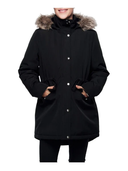 Rokka&Rolla Women's Fleece Lined Winter Coat with Faux Shearling Hood Parka Jacket - 10