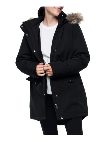 Rokka&Rolla Women's Fleece Lined Winter Coat with Faux Shearling Hood Parka Jacket - 4