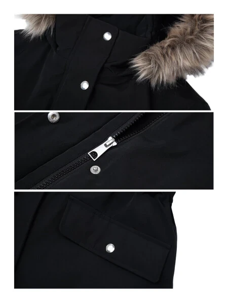 Rokka&Rolla Women's Fleece Lined Winter Coat with Faux Shearling Hood Parka Jacket - 8