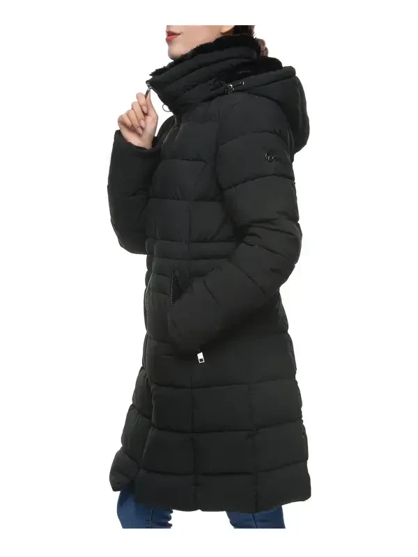 Rokka&Rolla Women's Heavy Long Winter Coat with Fleece Hood Parka Jacket - 7