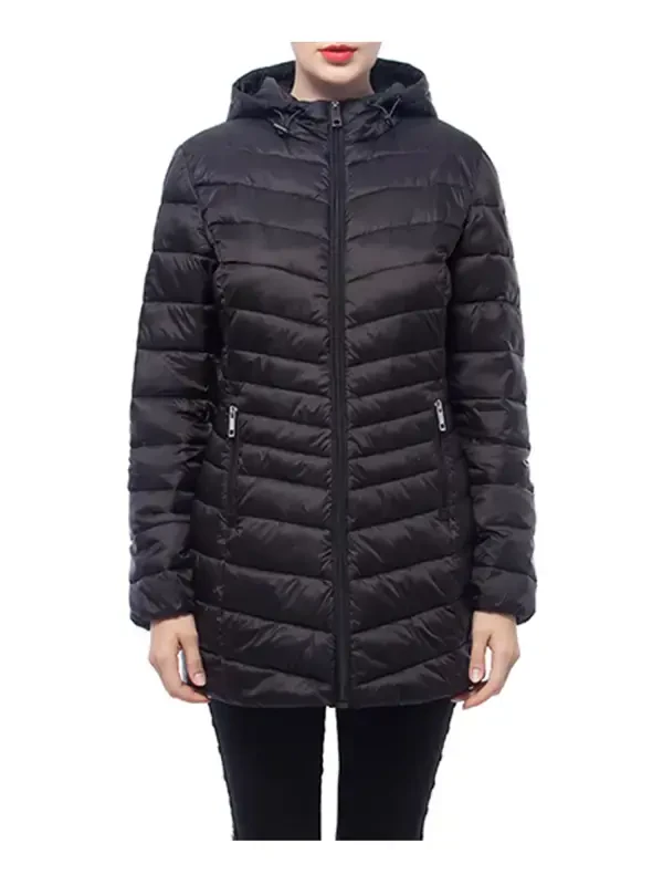Rokka&Rolla Women's Light Long Coat Packable Puffer Jacket - 4