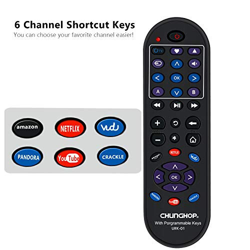 Roku Akış Oynatıcısı İçin 12 Öğrenme Tuşu ile Evrensel Uzaktan Kumanda, TV Ses Çubuğu Alıcısını Kontrol Etmek İçin Roku 1 2 4 Premier+ Express+ Ultra (Roku Stick, Roku TV, Roku Oyun İçin Değil) - 5