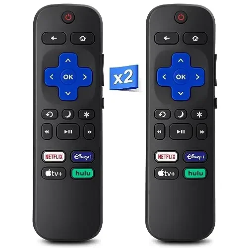 Replacement for Roku-TV-Remote, Compatible for Hisense/Onn/Sharp Roku Series Smart TVs【Pack of 2】 