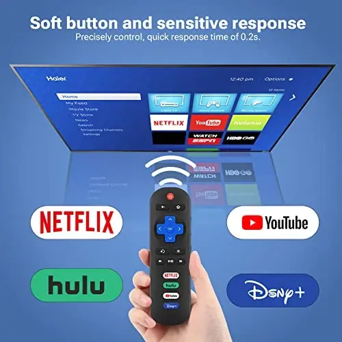 for Roku TV Remote, Compatible with TCL/Onn/Hisense/Insignia/Sharp/Element/Westinghouse Roku Series Smart TVs (RC280) 