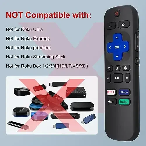 Roku-TV-Remote o'rnini bosuvchi, Hisense/Onn/Sharp Roku Series Smart TV'lar uchun mos keladi 【2 dona】 - 3
