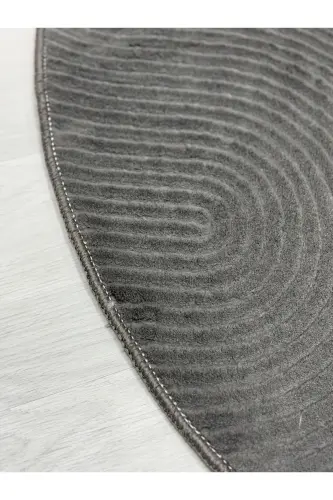 Rölyef Joy Antrasit Kaymaz Salon Koridor Mutfak Halısı Makinede Yıkanır-Siyah - 2