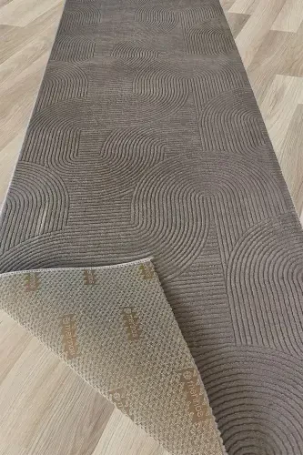 Rölyef Joy Bej Kaymaz Taban Kesme Halı Yolluk-Vizon - MERINOS (1)