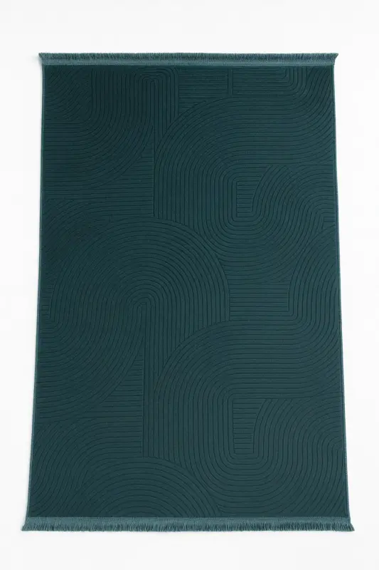 Rölyef Joy Düz Saçakl Kaymaz Taban Kesme Antre Halı Yolluk Antrasit-Koyu Gri - MERINOS