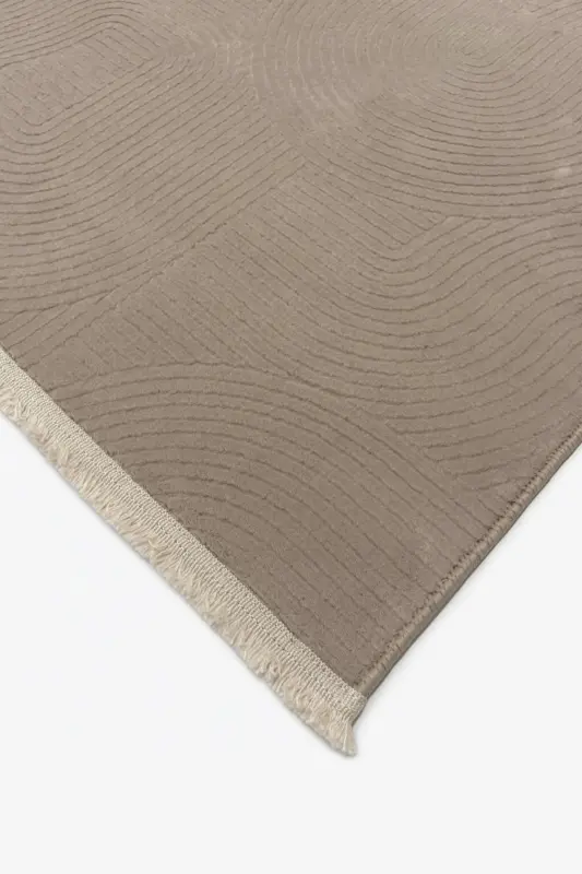 Rölyef Joy Düz Saçakl Kaymaz Taban Kesme Antre Halı Yollukvv-Açık Kahve - 2