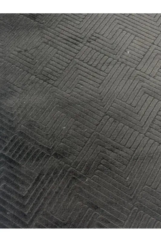 Rölyef Kaymaz Taban Oda Salon Koridor Mutfak Halı Yolluk Antrasit-Antrasit - MERINOS