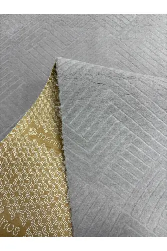 Rölyef Klasik Saçaklı Aden Kaymaz Taban Salon Mutfak Koridor Halı Yolluk Kilim GRİ - Gri-adn - 3