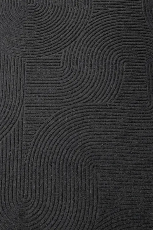 Rölyef Oval Örgü Saçaklı Joy Kaymaz Yıkanabilir Salon Mutfak Koridor Yolluk Halı Kilim ANTRASİT - Antrasittc1 - 5