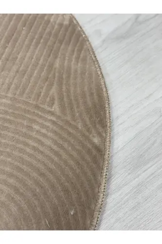 Rölyef Vizon Joy Kaymaz Salon Koridor Mutfak Halısı Makinede Yıkanır-Kahverengi - 2