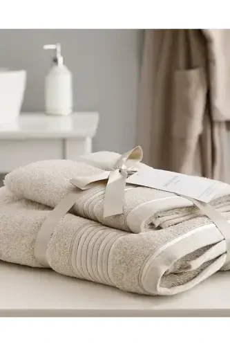 Romantic Stripe Floşli Banyo Sochig'i Ochiq G - 1